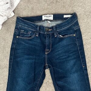 Frame Denim Dark Blue Skinny Jeans